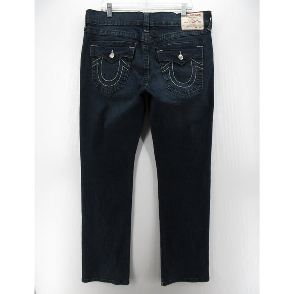 True Religion Jeans 36 Ricky Big T Flap Relaxed Straight Denim 36X34 - Picture 1 of 13